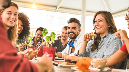 Group of people enjoying food