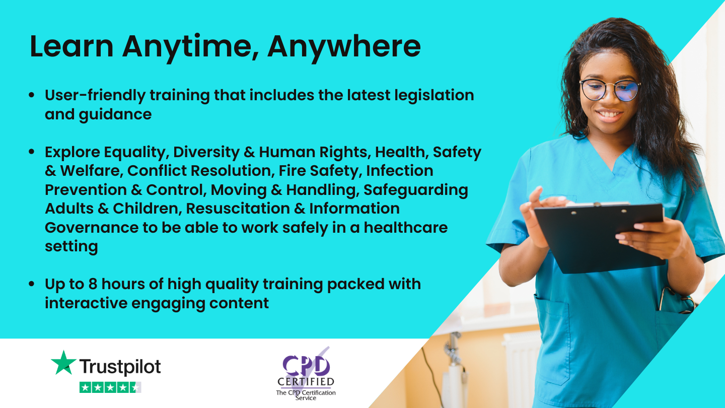 an image explaining what is included in the statutory and mandatory training non-clinical package